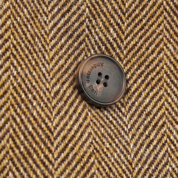 Andersson Bell Chloe Brown Herringbone Back Pleats Coat - Picture 9 of 14